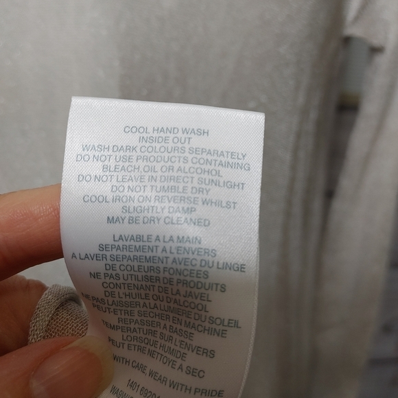 TED Baker Taupe Shimmer Waterfall Cardigan Size 6 - Picture 12 of 16